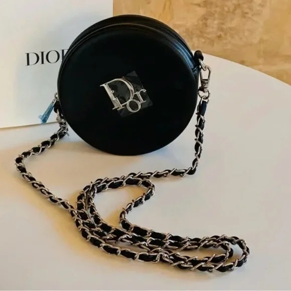 New Christian Dior Beauty VIP Gift Round Bag Case Crossbody NWT - Picture 2 of 7